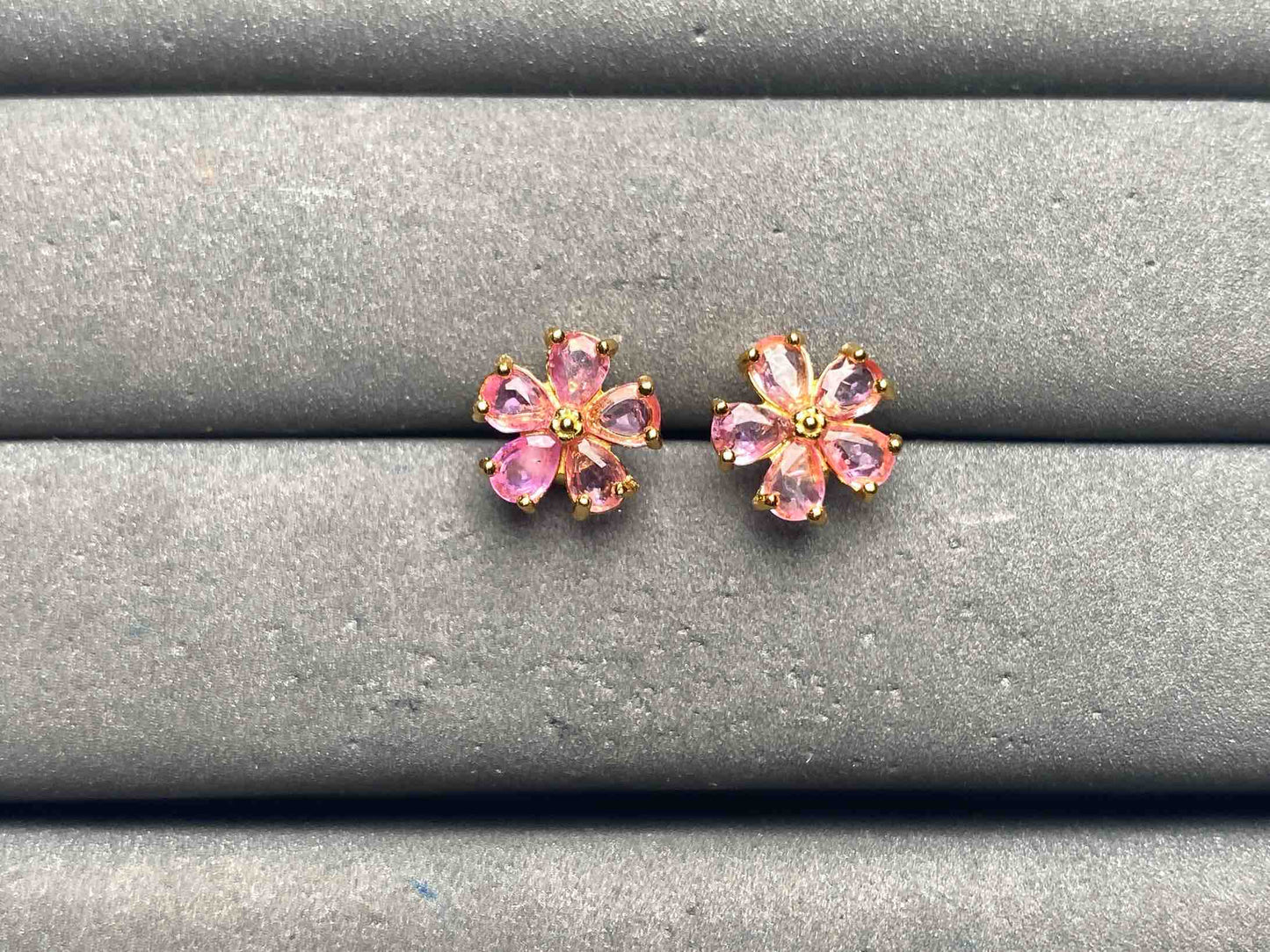 A14890 Pink Sapphire Earrings