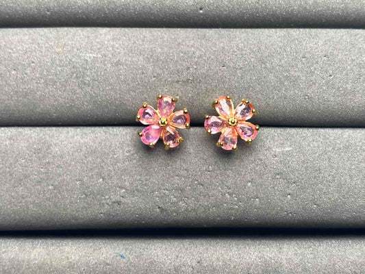 A14890 Pink Sapphire Earrings