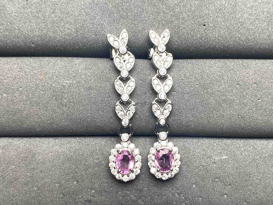 A14891 Pink Sapphire Earrings