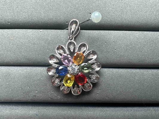 A14930 Colorful Sapphire Pendant