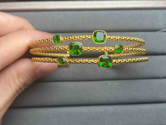 A14963 Diopside Bangle