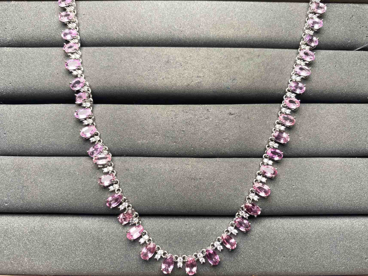 A15363 Pink Sapphire Necklace
