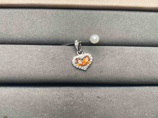 A15393 Orange Sapphire Pendant