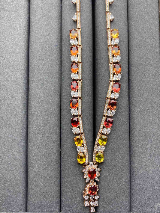 A1568 Colorful Sapphire Necklace