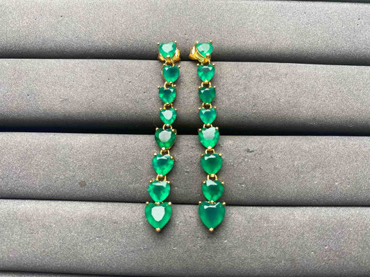 A15702 Green Agate Earrings