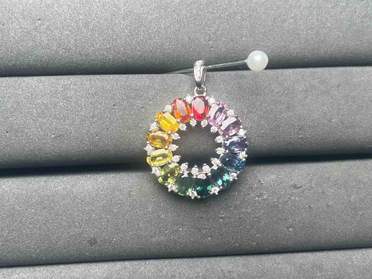 A15709 Colorful Sapphire Pendant