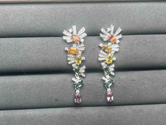 A15710 Colorful Sapphire Earrings