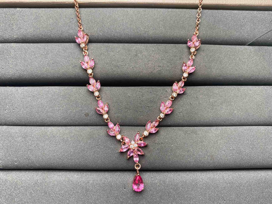 A15716 Pink Sapphire Necklace