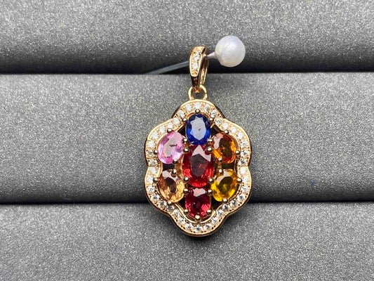 A1578 Colorful Sapphire Pendant