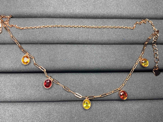 A1579 Colorful Sapphire Necklace