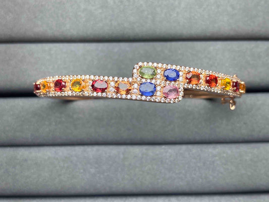 A1584 Colorful Sapphire Bangle