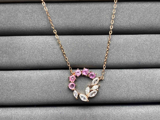 A1602 Pink Sapphire Necklace