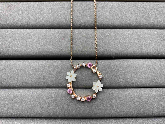 A1660 Pink Sapphire Necklace