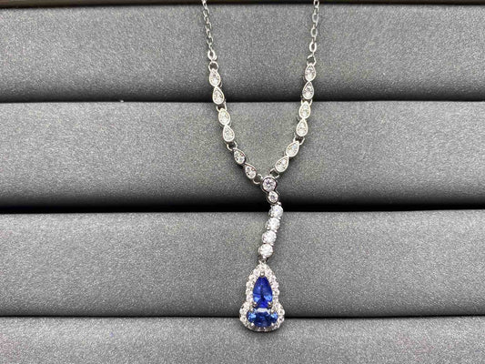 A1711 Cornflower Sapphire Necklace