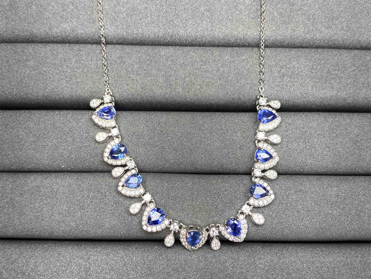 A1721 Cornflower Sapphire Necklace