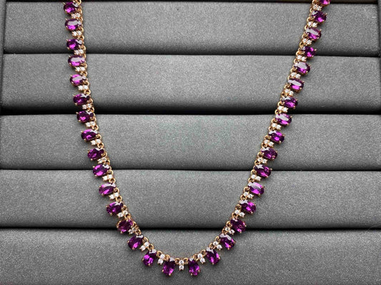 A1816 Garnet Necklace