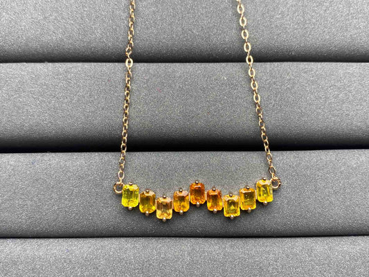 A1840 Colorful Sapphire Necklace