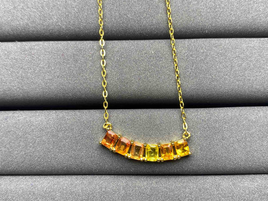 A1843 Colorful Sapphire Necklace