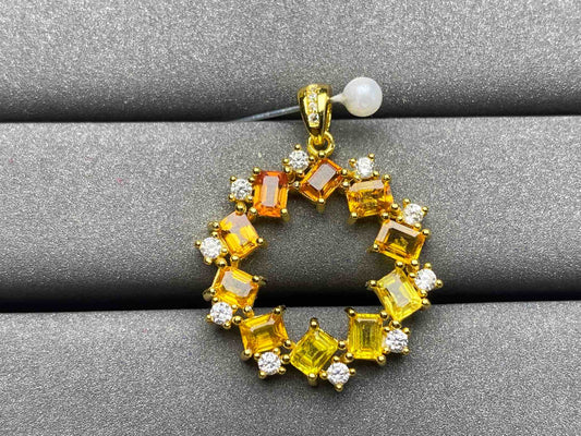 A1844 Colorful Sapphire Pendant