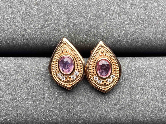 A188 Pink Sapphire Earrings