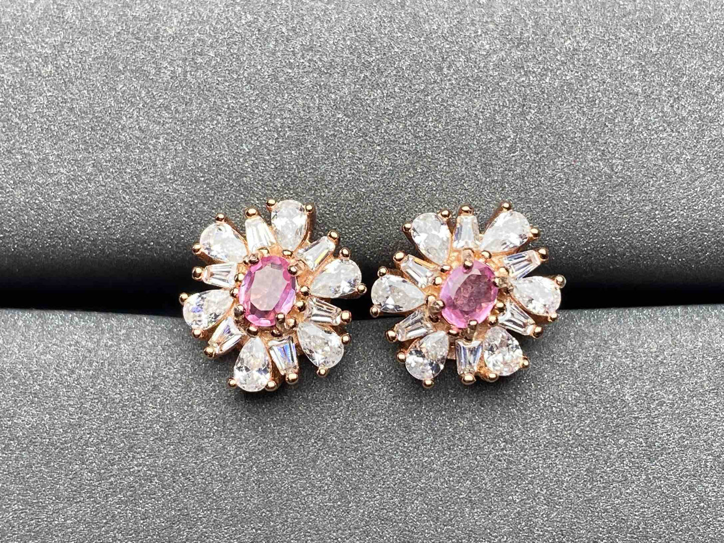 A191 Pink Sapphire Earrings