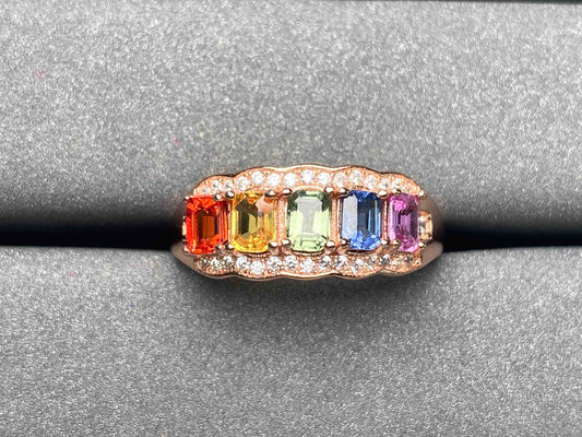 A1930 Colorful Sapphire Ring