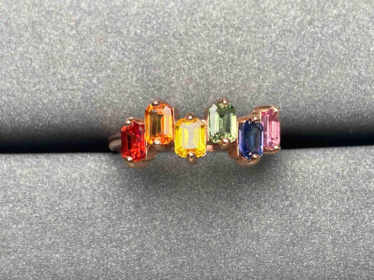 A1931 Colorful Sapphire Ring