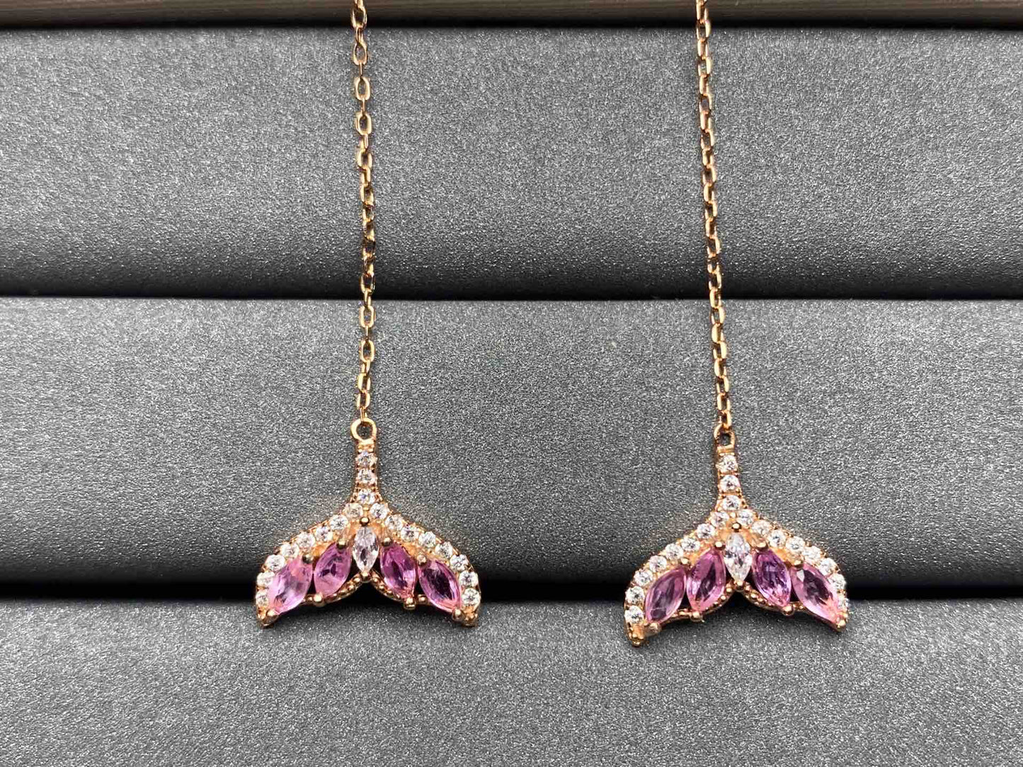 A194 Pink Sapphire Earrings