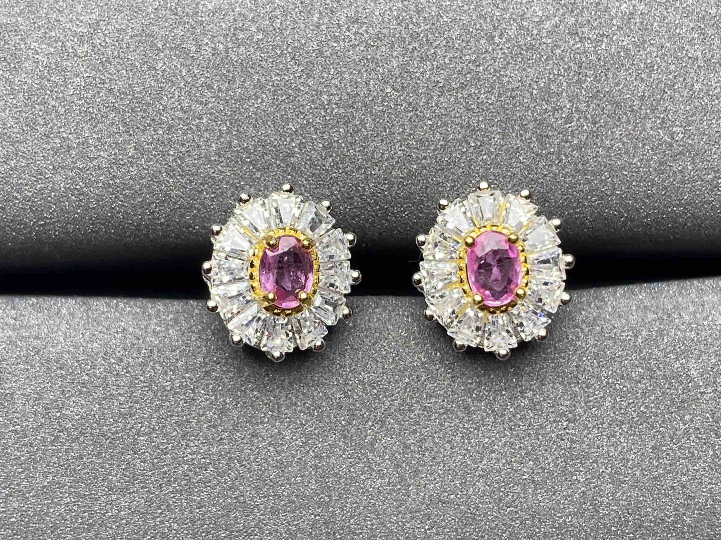 A196 Pink Sapphire Earrings