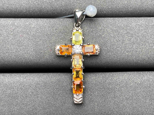 A1973 Colorful Sapphire Pendant