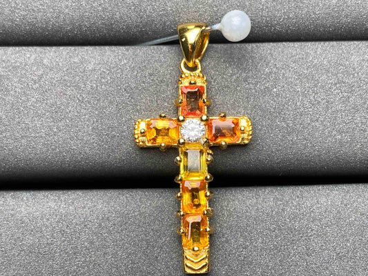 A1974 Colorful Sapphire Pendant