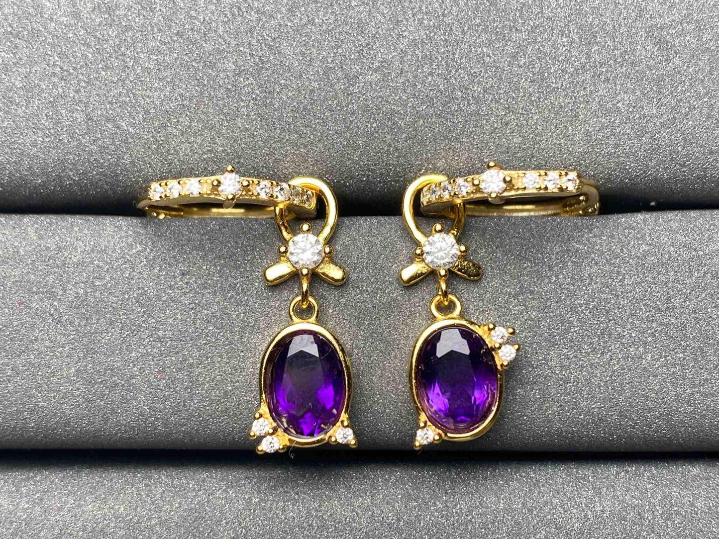 A2033 Amethyst Earrings