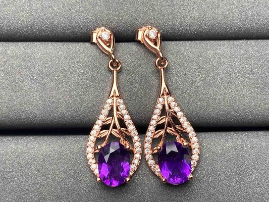 A2048 Amethyst Earrings