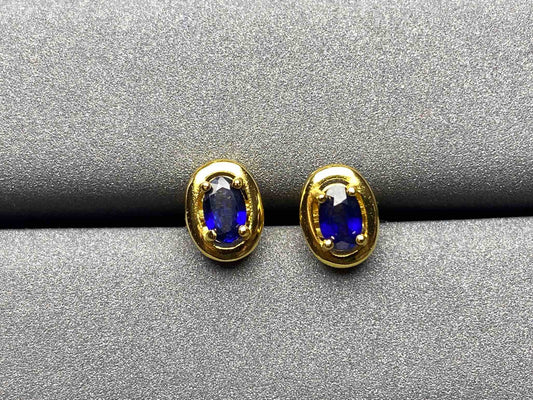 A206 Blue Sapphire Earrings
