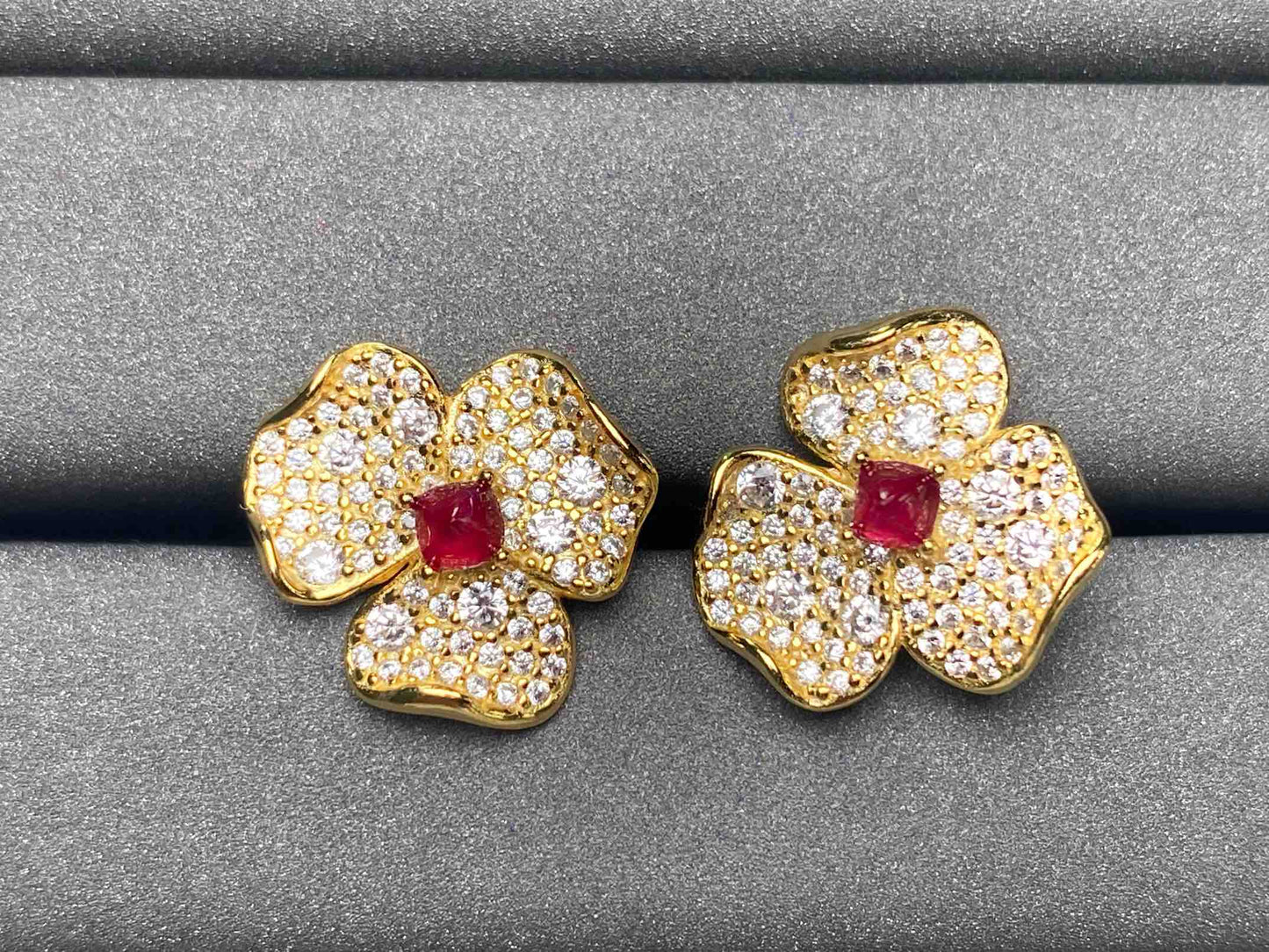 A2163 Ruby Earrings