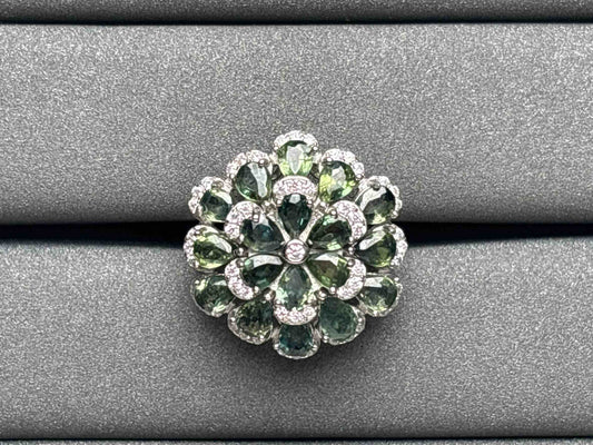 A2492 Teal Sapphire Ring