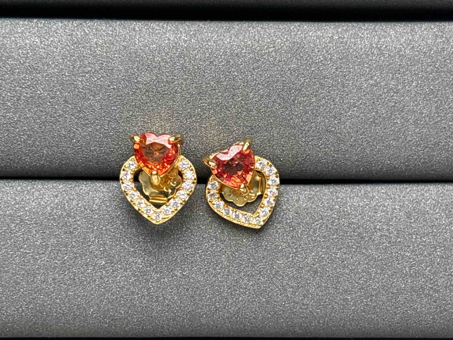 A2509 Orange Sapphire Earrings