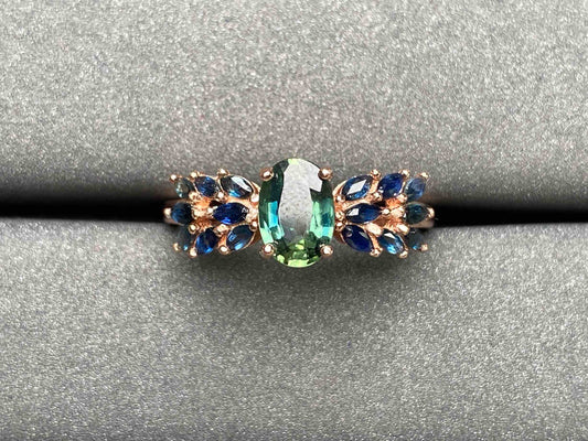 A2638 Teal Sapphire Ring