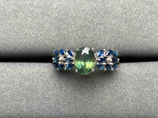 A2649 Teal Sapphire Ring