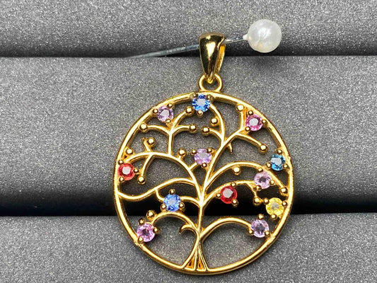A3245 Colorful Sapphire Pendant