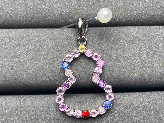 A3295 Colorful Sapphire Pendant