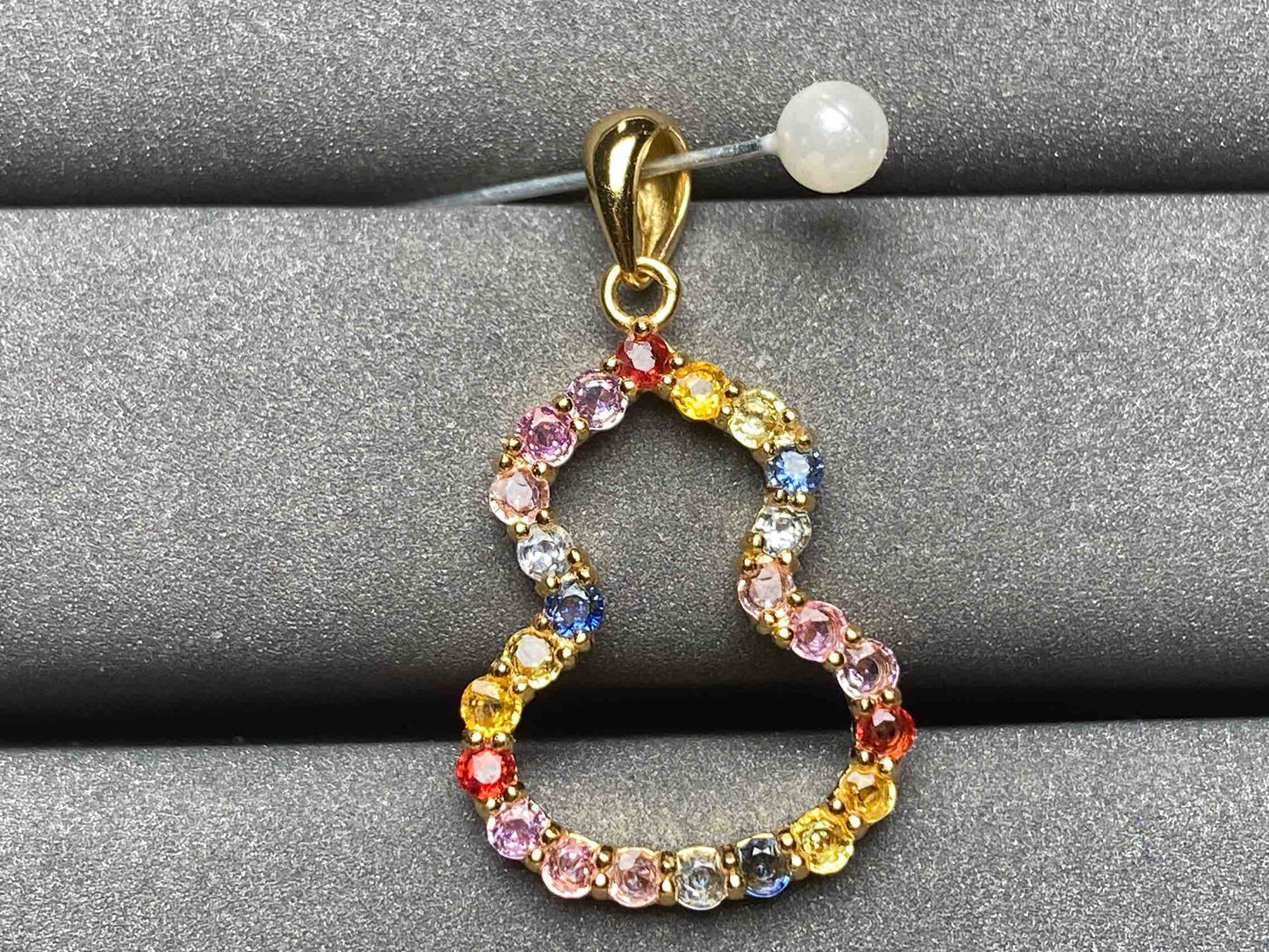 A3317 Colorful Sapphire Pendant