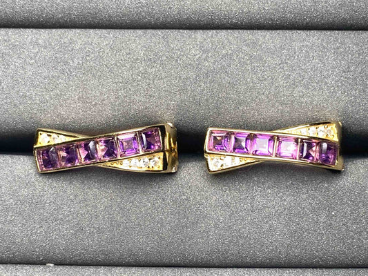 A3372 Amethyst Earrings