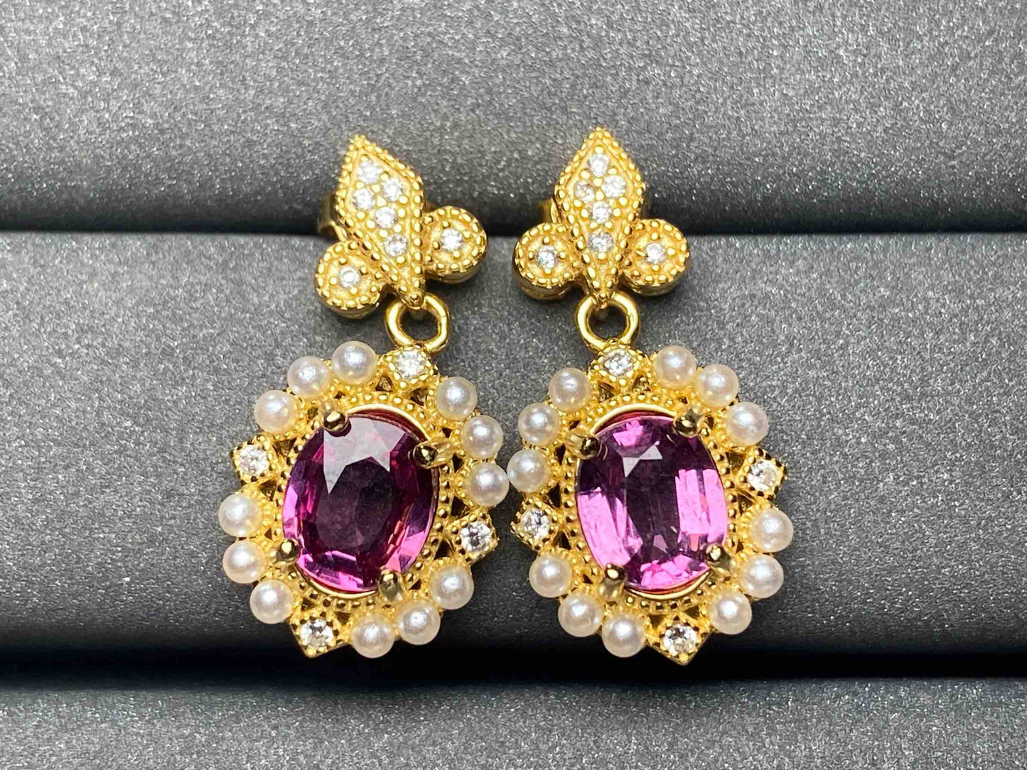 A3451 Malaya garnet Earrings
