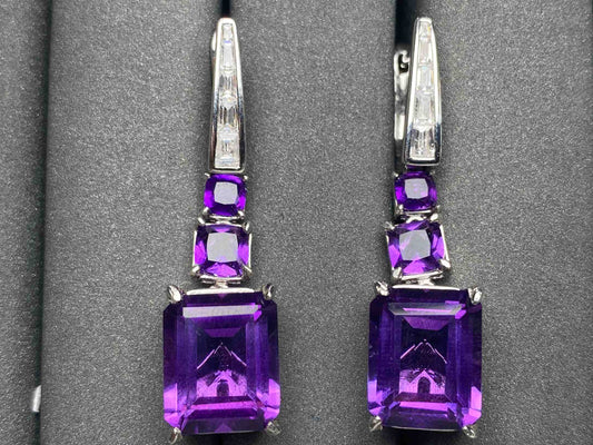 A3608 Amethyst Earrings