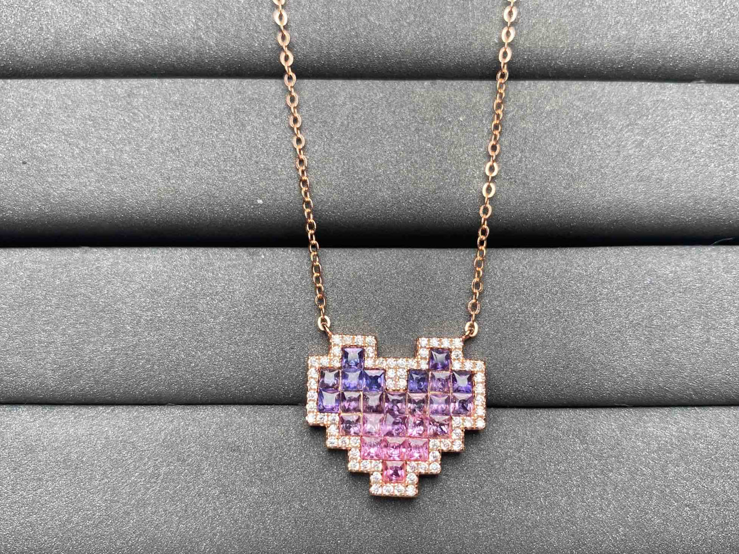 A3689 Purple Sapphire Necklace