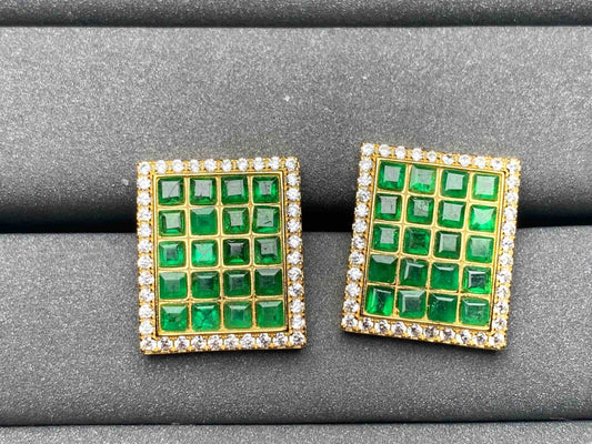 A3702 Emerald Earrings