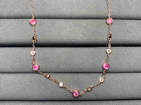 A3716 Pink Ruby Necklace