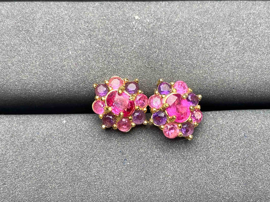 A3729 Pink Ruby Earrings