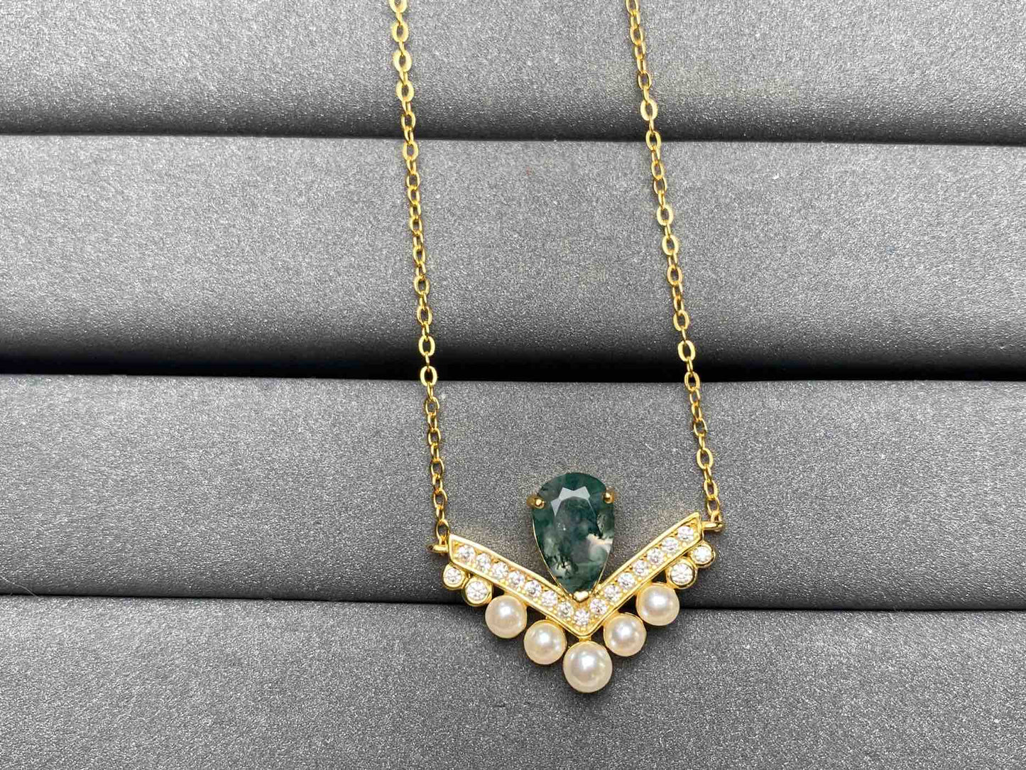 A3751 Moss Agate Necklace